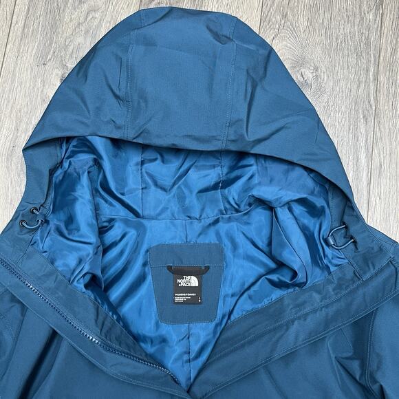 The North Face Daybreak Rain Parka Size Large Womens Midnight Petrol Blue $180 - Picture 12 of 13